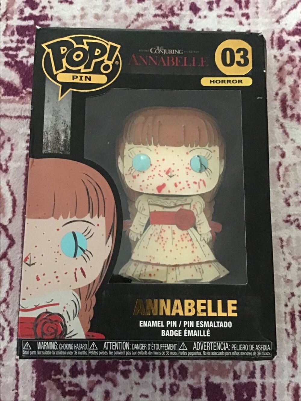 Funko Pop! Large Enamel Pin Annabelle #3 The Conjuring Limited Edition NIB